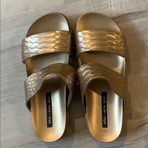 Melissa + Baja East gold sandal size 6